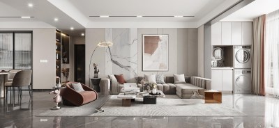 现代客餐厅3D模型下载